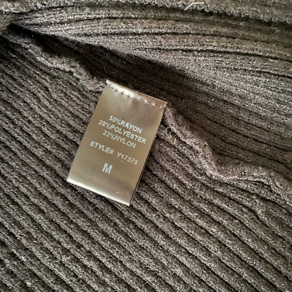 NWT Do & Be black wrap ribbed sweater - Picture 8 of 8